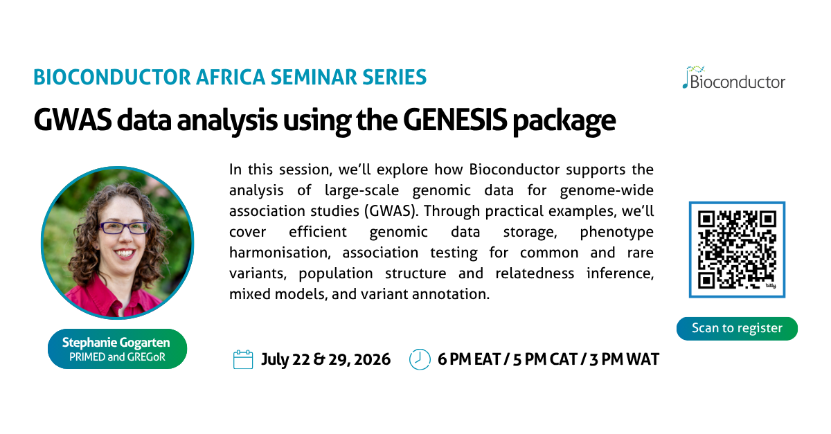 GWAS data analysis using the GENESIS package seminar poster